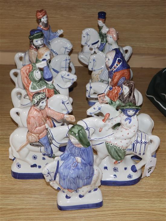 A group of twelve Rye Pottery Canterbury Tales figures